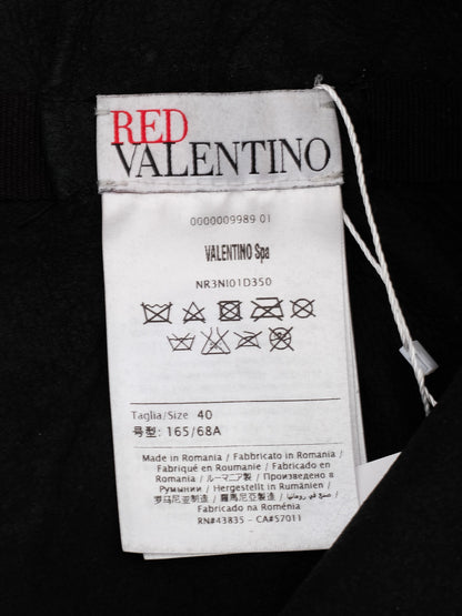 Excellent Red Valentino Black Skirt Size S with Pleats and Belt