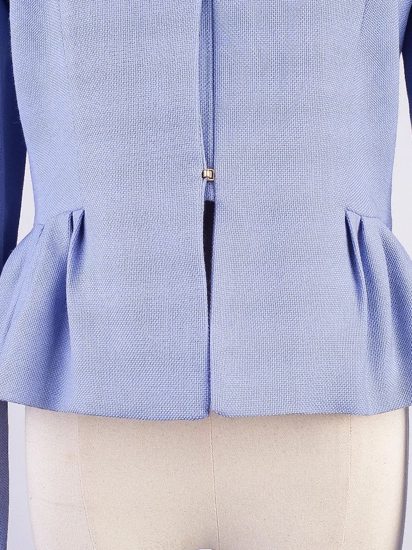 excellent hugo boss women's suit blue cashmere wool size s