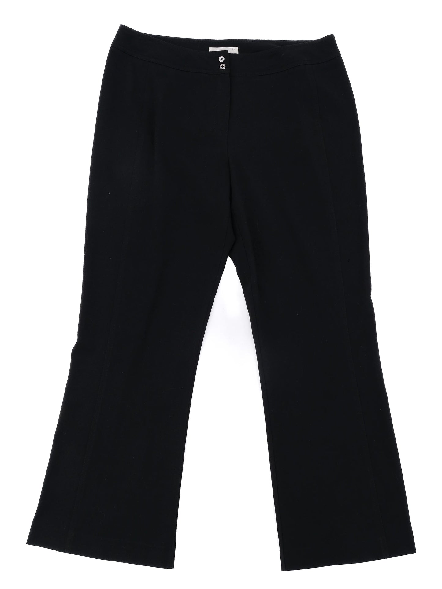 excellent marina rinaldi black viscose pants size m made in italy