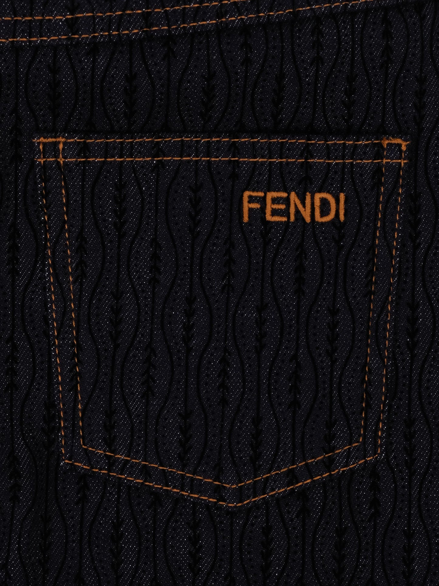 excellent fendi blue cotton women's skirt size s with logo