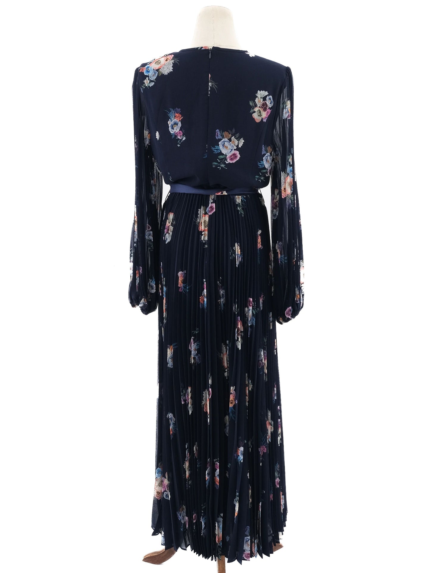 new zimmerman floral maxi dress blue polyester size l