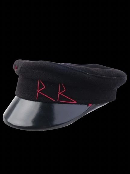 excellent ruslan baginskiy black wool cap with rb embroidery