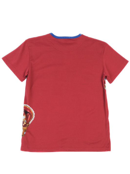 Excellent Dolce Gabbana Red Cotton Kids T-Shirt Size 12