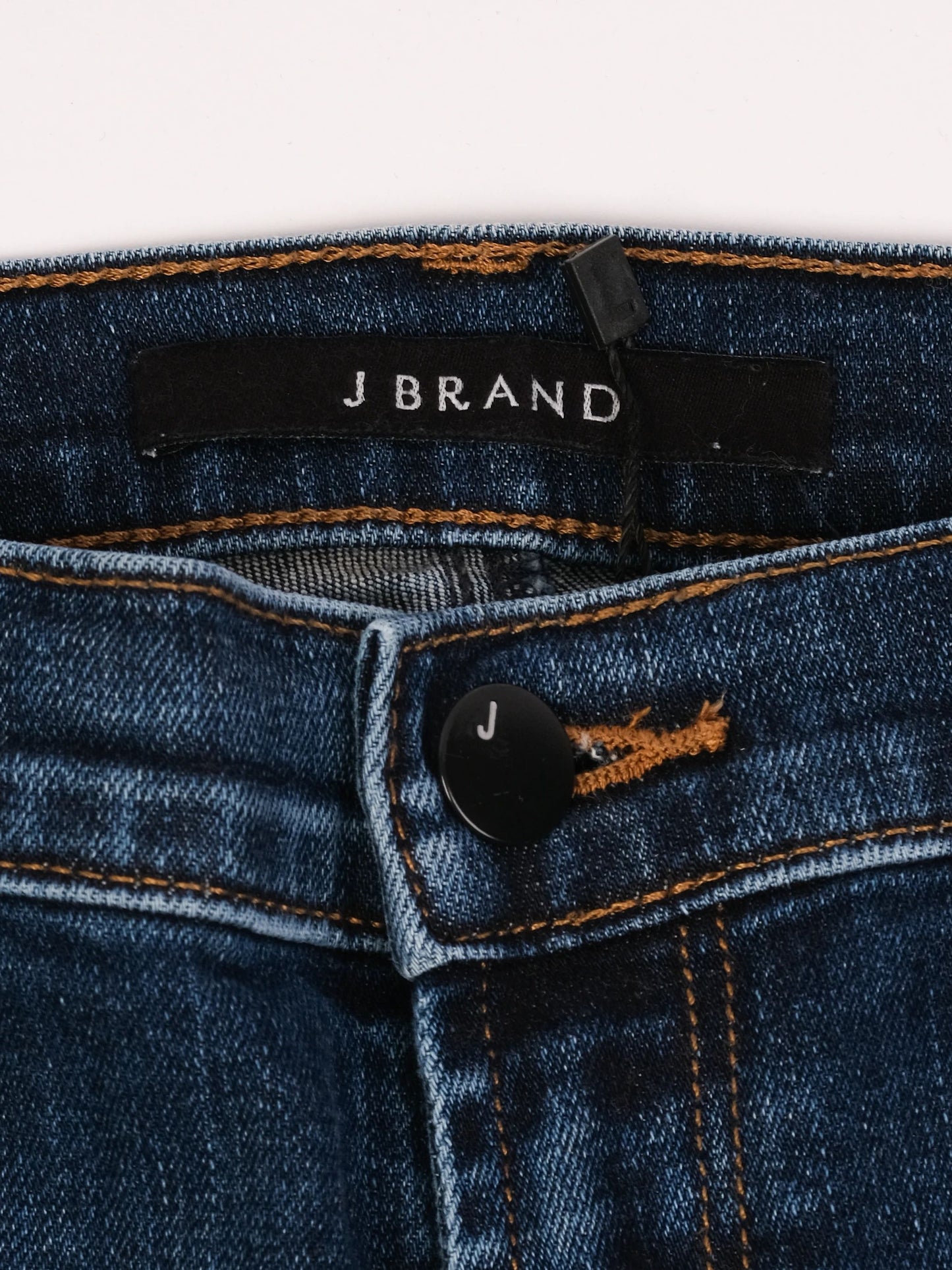 j brand women's blue frayed hem jeans excellent condition size n/a