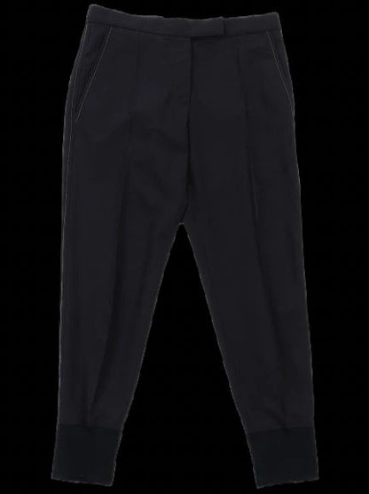 Excellent Brunello Cucinelli Black Wool Pants Cuffed Legs Women's Size