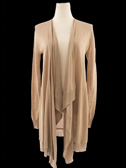 excellent ralph lauren women's orange silk cardigan size m