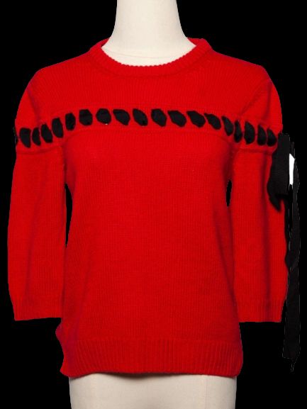 good fendi red cashmere wool sweater size xxs with unique design
