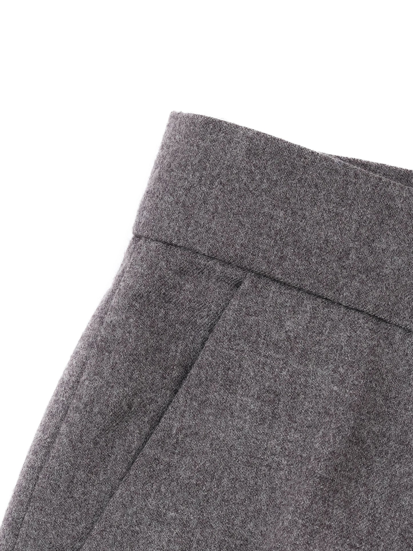 excellent escada gray wool trousers women's size l 42