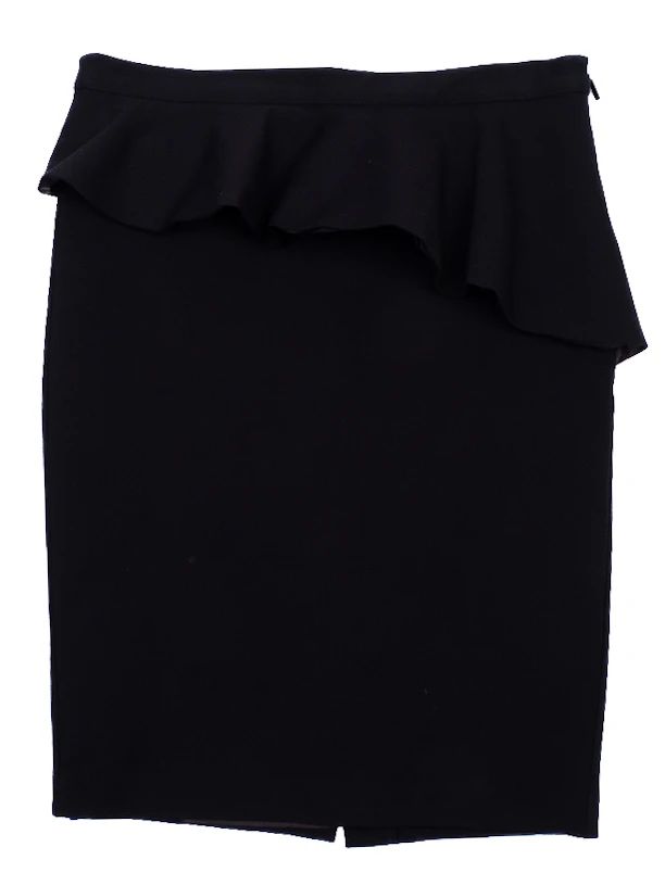 excellent armani exchange black ruffle skirt size m made in china