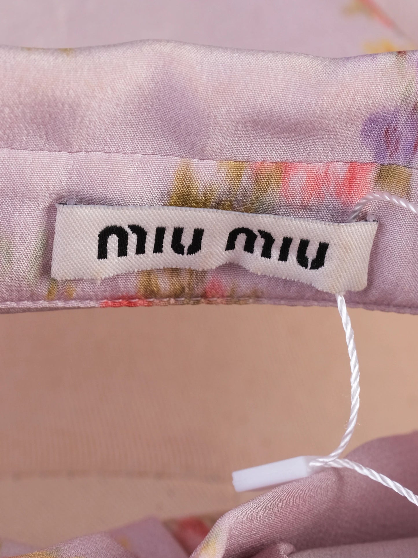 excellent miu miu floral silk blouse for women size m