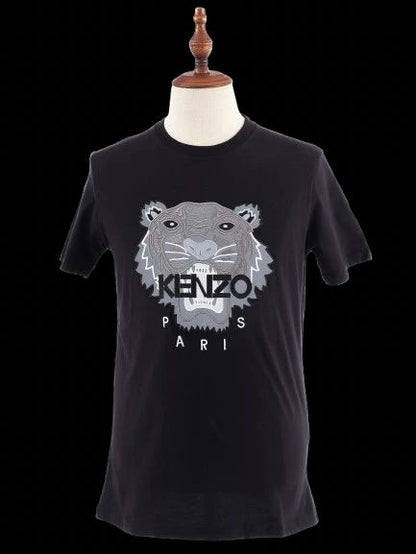 Excellent Kenzo Black Graphic Tiger T-Shirt Size S Men