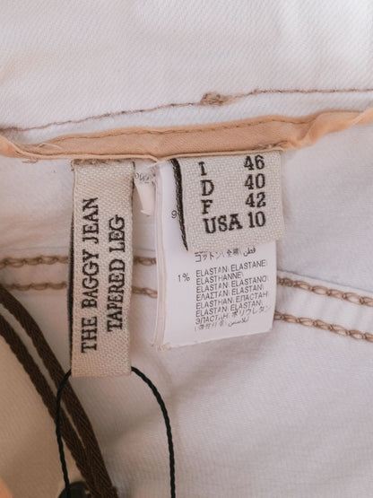Excellent Brunello Cucinelli White Tapered Leg Pants Size XL