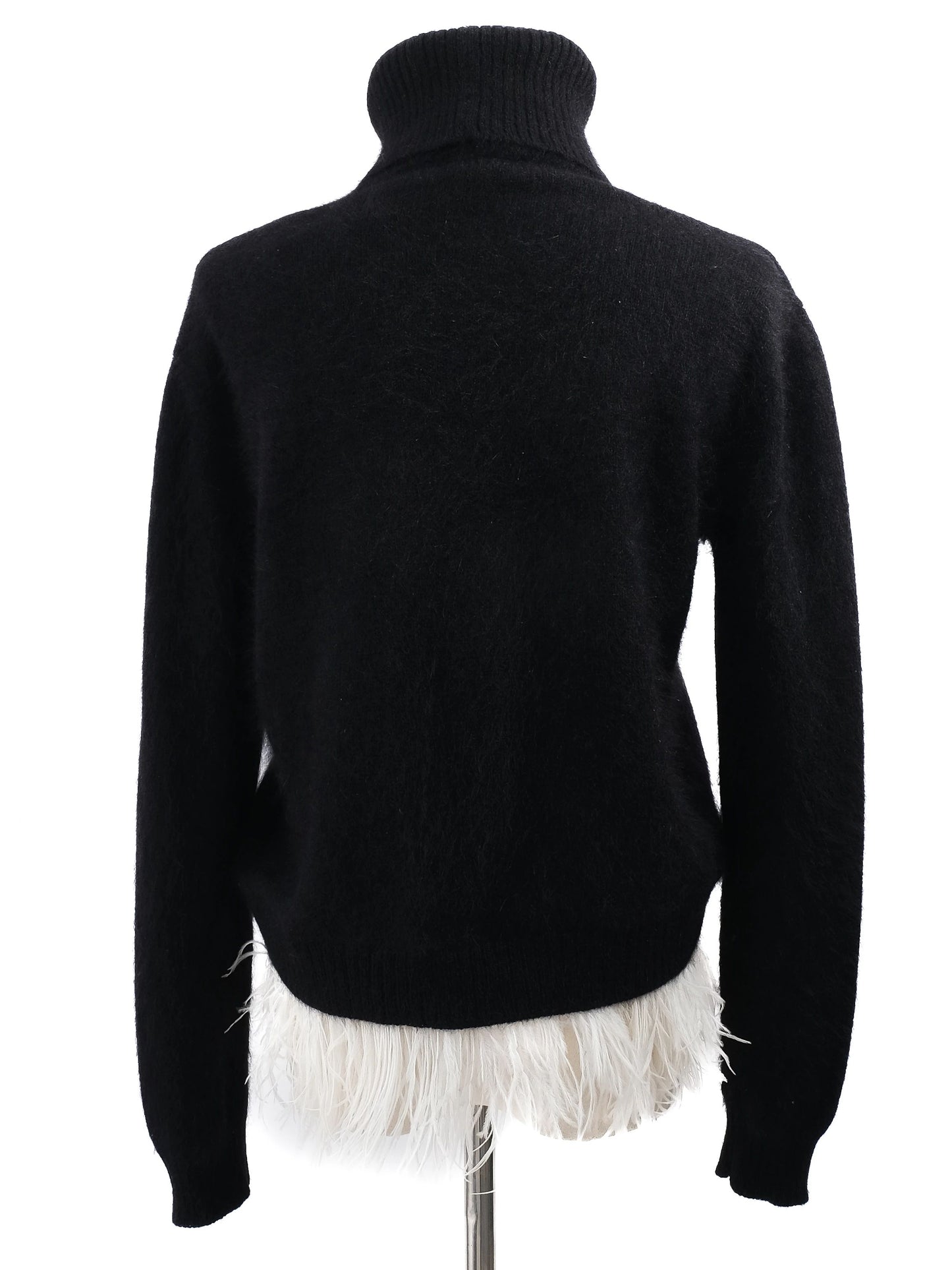 excellent n21 black turtleneck sweater nylon women