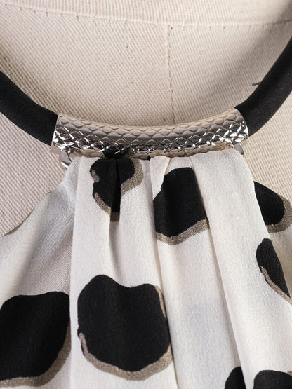 Roberto Cavalli Excellent Condition Silk Animal Print Halter Top Size S
