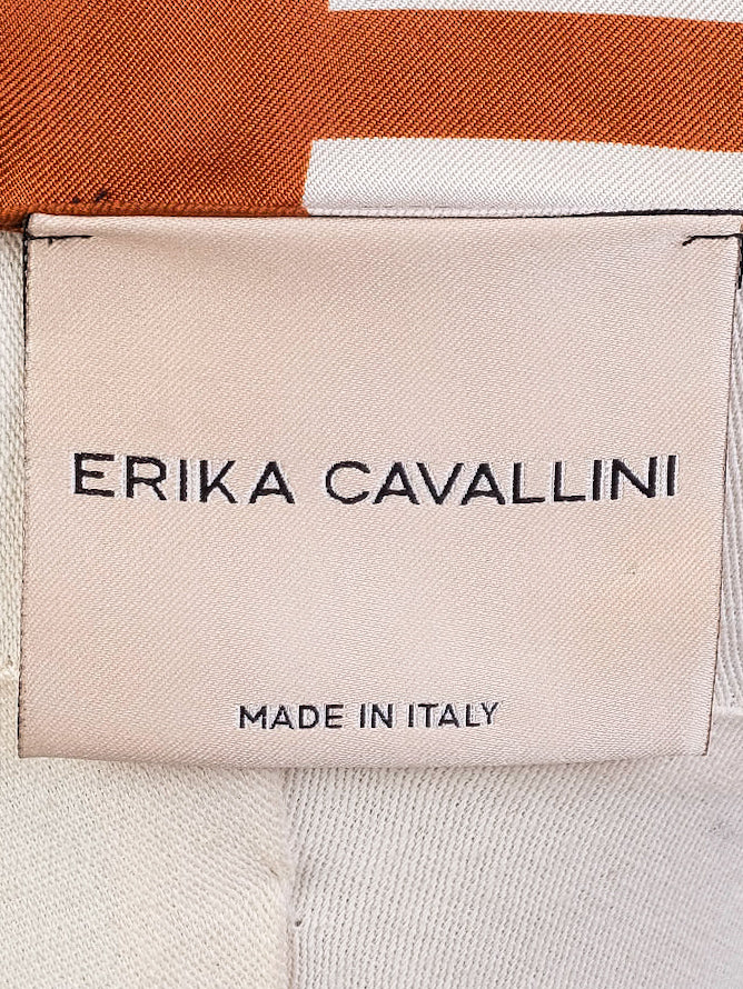 perfect erika cavallini silk geometric print kaftan dress