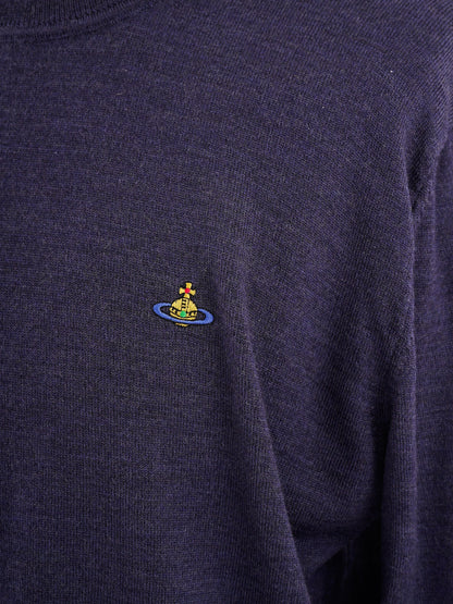 Excellent Vivienne Westwood Men's Blue Wool Sweater Size L