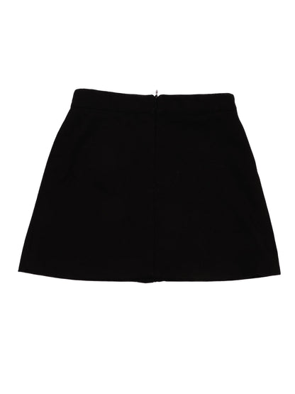 Excellent MSGM Black Viscose Skirt with Red Graphic Size 6