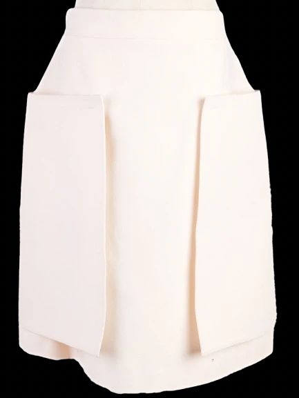 excellent fendi womenõs orange wool skirt with pockets size l