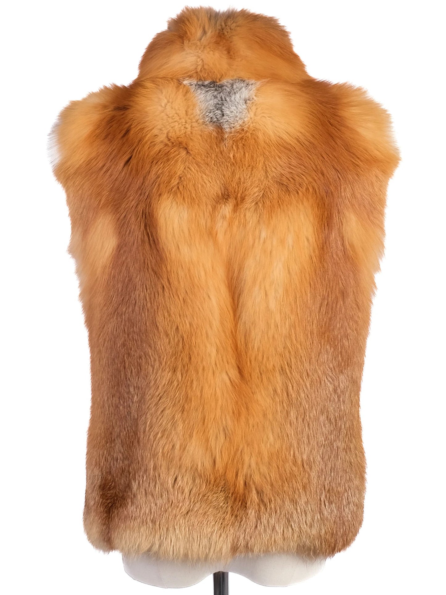 wonderfur women's orange fur vest size s excellent condition