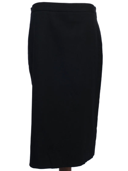 Excellent Moschino Cheap and Chic Black Wool Skirt Size XL