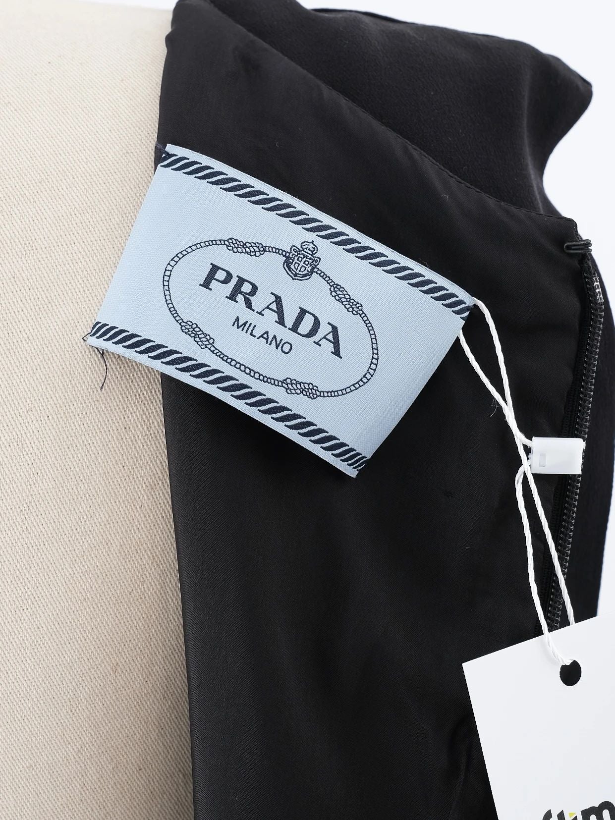 prada black silk dress with lace detailing size l excellent