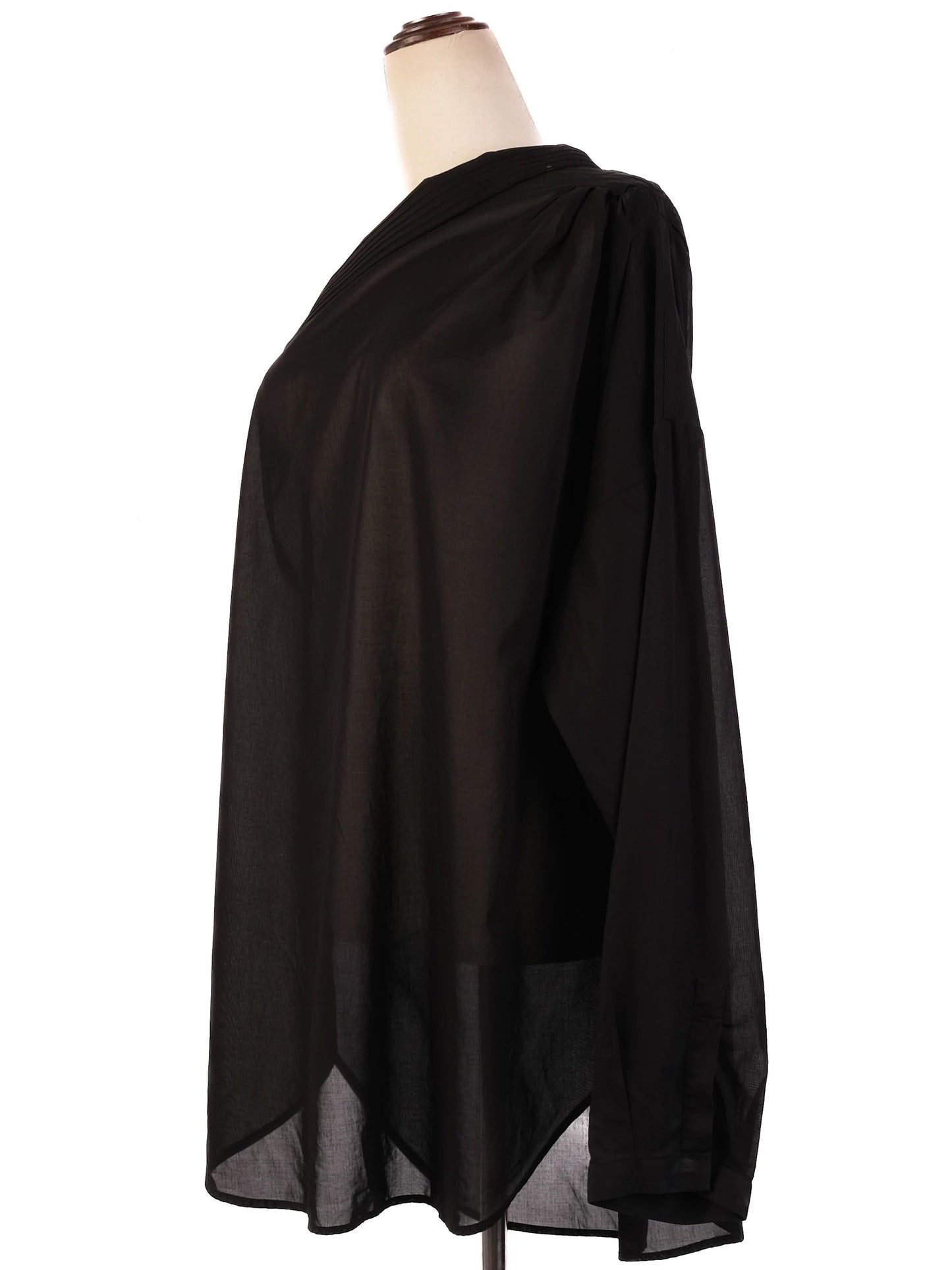 excellent haider ackermann black sheer one-shoulder top size m