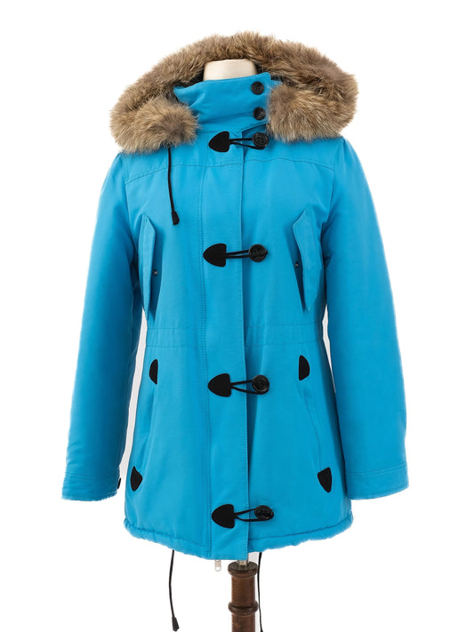 Escada Excellent Condition Blue Nylon Winter Coat Size L