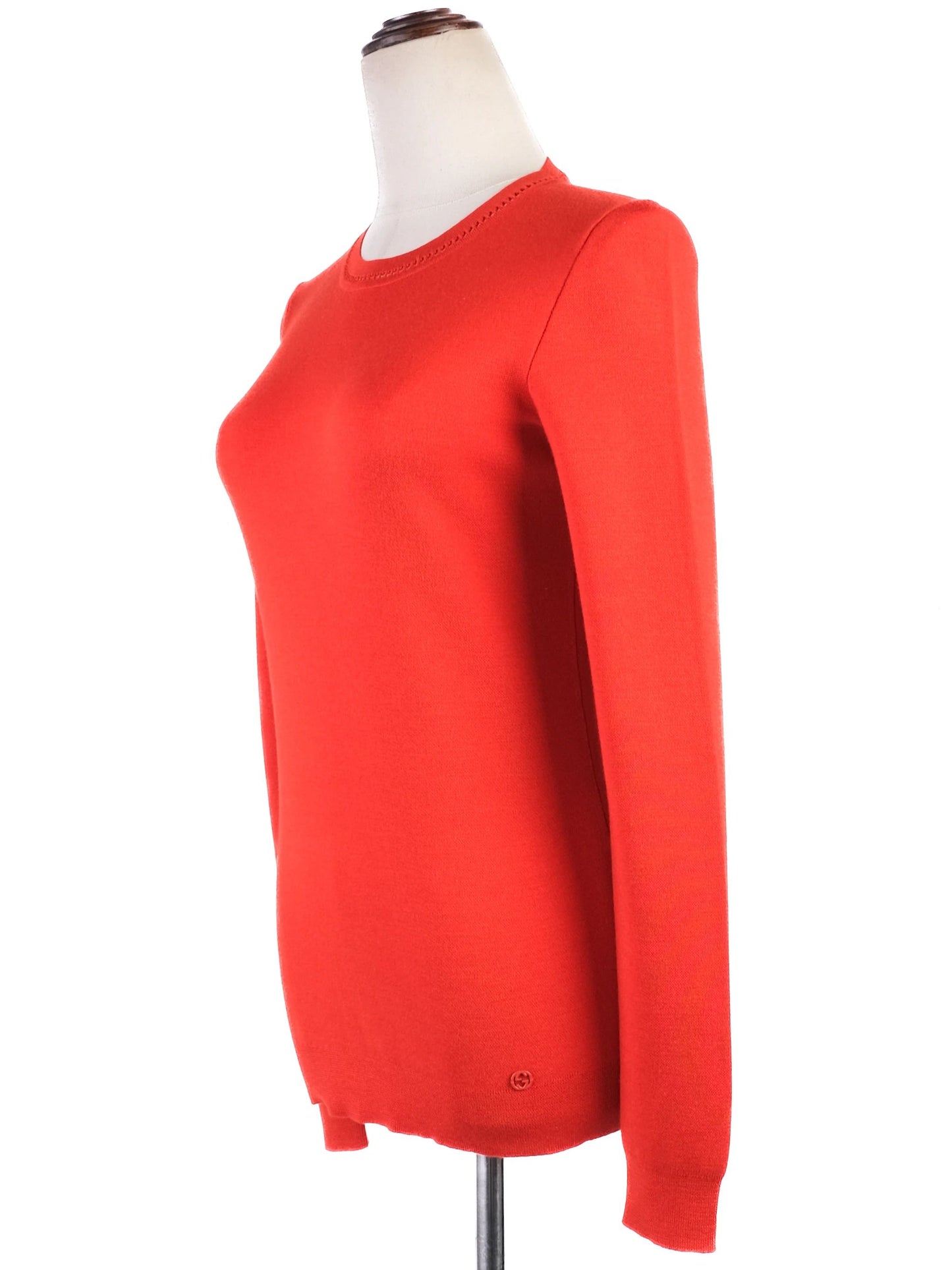 gucci womenõs orange wool sweater size s - excellent condition