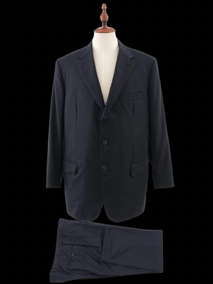excellent brioni blue wool suit jacket size xl classic design