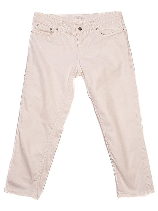 Prada WomenÕs White Cotton Pants Size M Excellent Condition