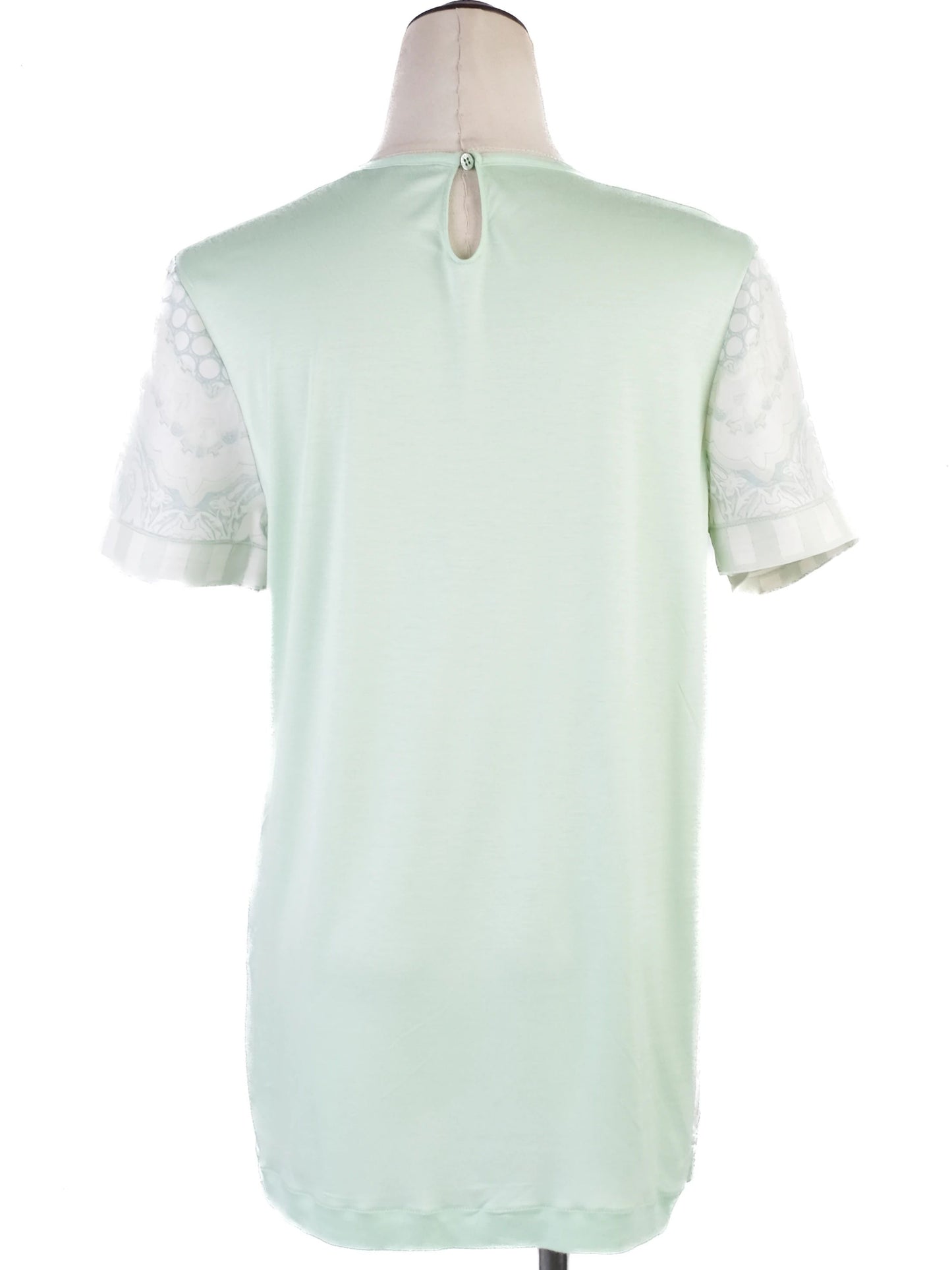 excellent roberto cavalli green silk shirt size m women