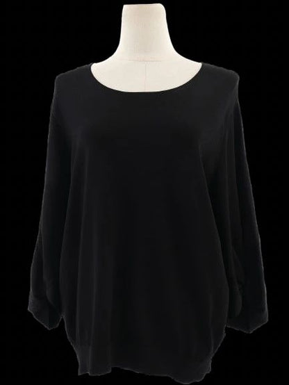 Excellent Cos Black Long Sleeve Blouse Size L Viscose