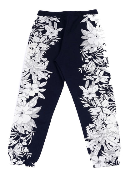 Excellent Sportmax Navy Blue Floral Sweatpants Size S