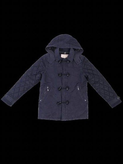 Excellent Burberry Blue Quilted Hooded Jacket for Kids Size 12