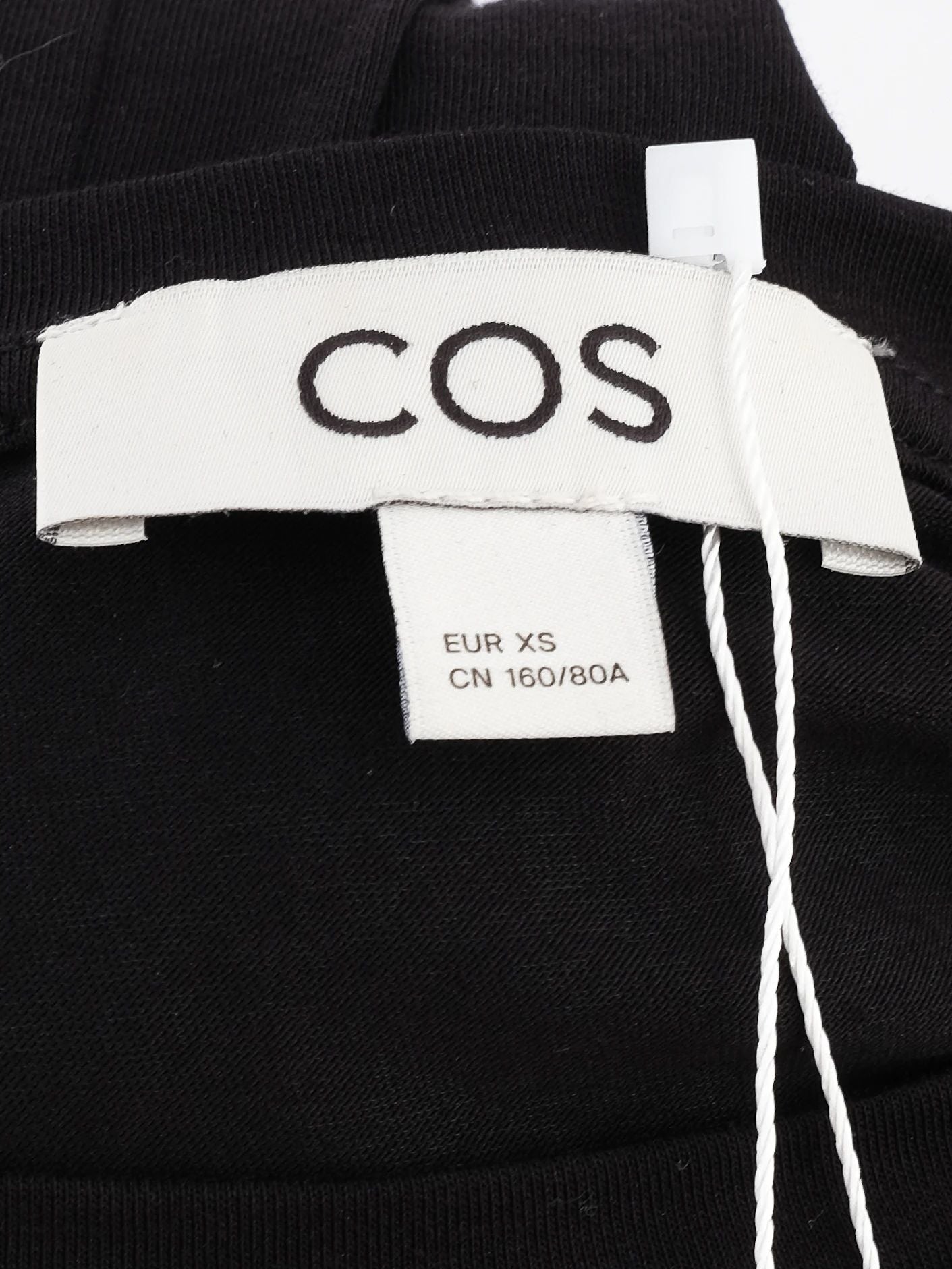 excellent cos black long sleeve shirt size xs elastane women