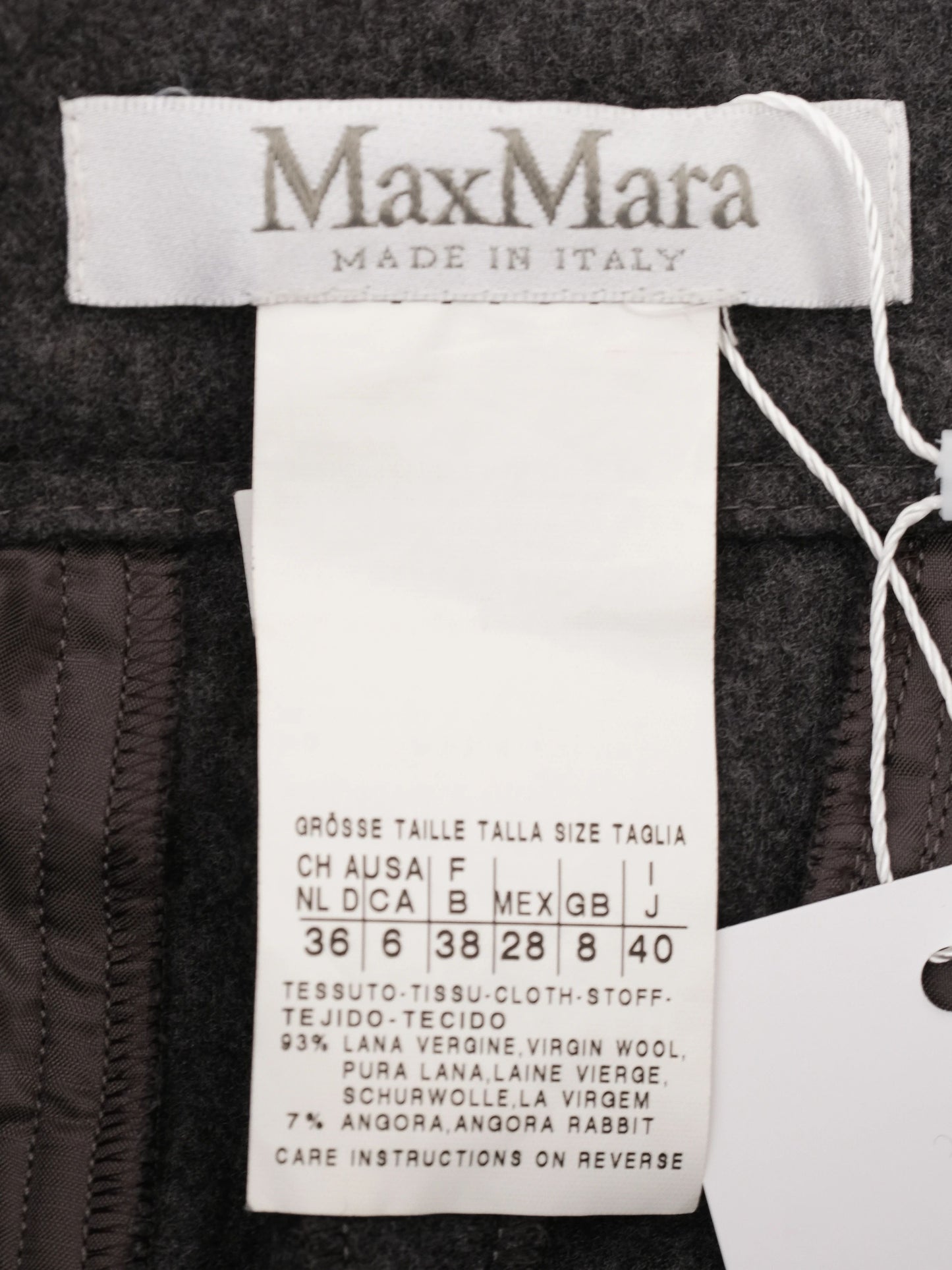 excellent max mara gray wool dress pants size m