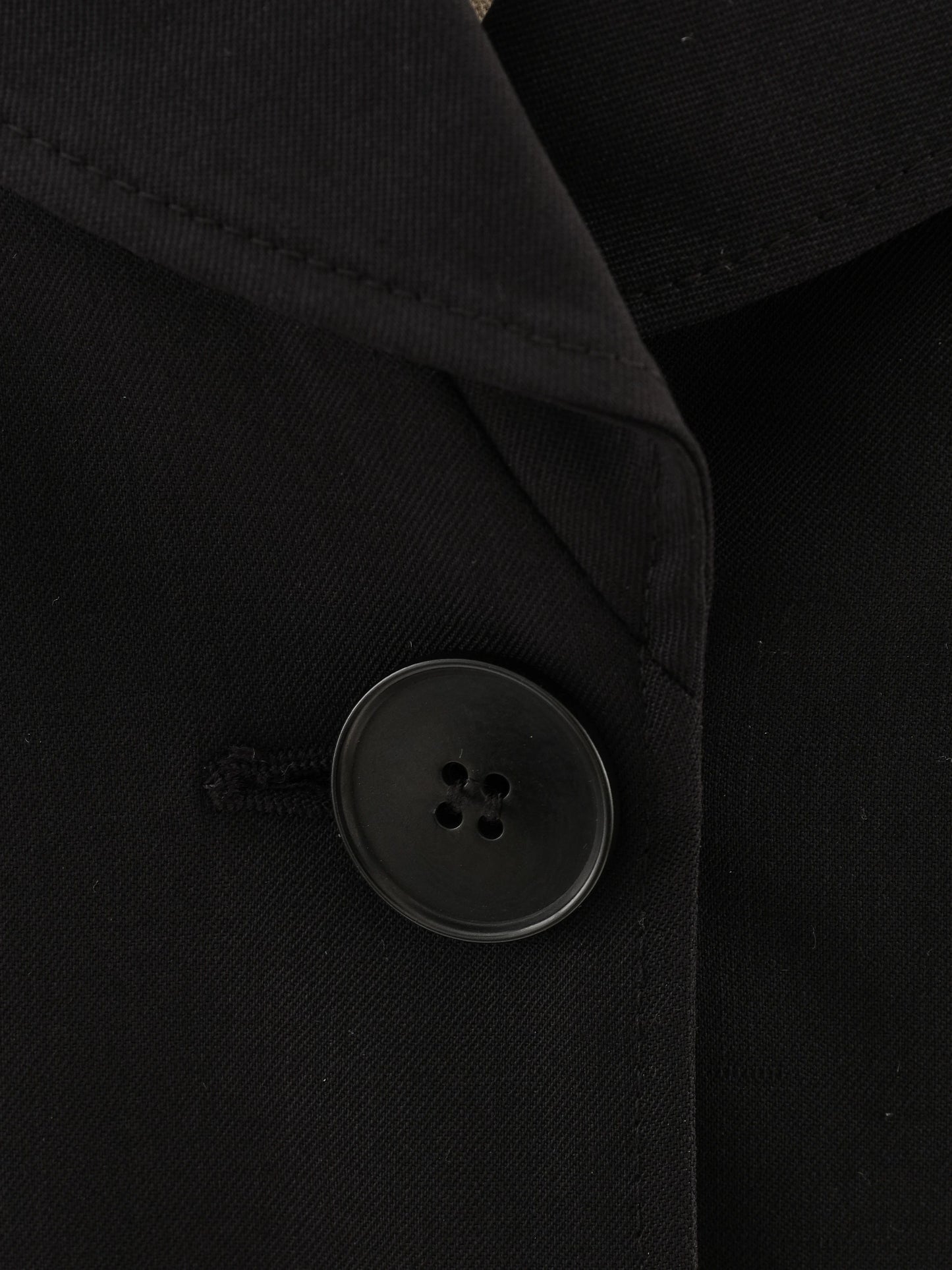 excellent emporio armani black wool womenõs coat size s