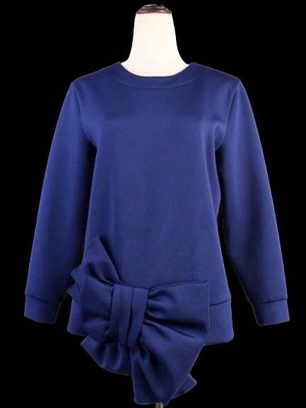 excellent victor&rolf purple bow sweatshirt women size m