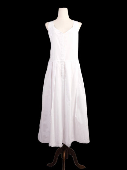 Excellent Comme des Garcons White Cotton Sleeveless Dress