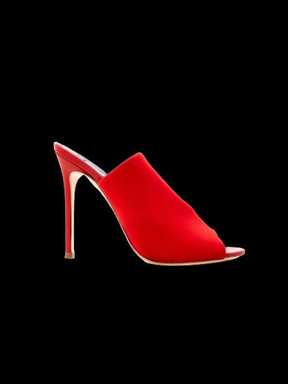 Perfect R&Renzi Red High-Heel Mule Shoes Size 37 Stiletto