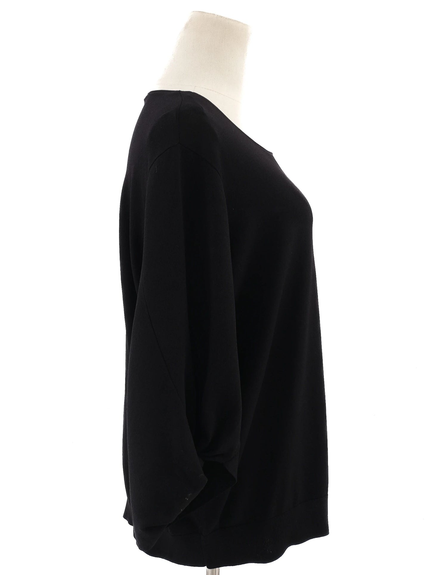 excellent cos black long sleeve blouse size l viscose