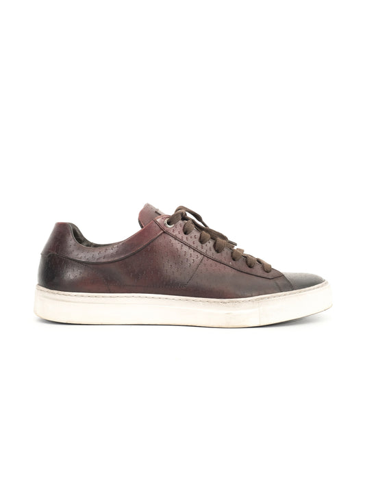 Excellent Hugo Boss Brown Leather Sneakers Size 45 Men