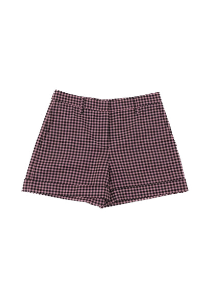 EXCELLENT Prada Pink Wool Plaid Shorts Size S Women