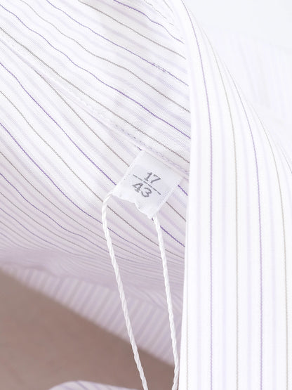 Excellent Pal Zileri Striped Dress Shirt XL Cotton Natural