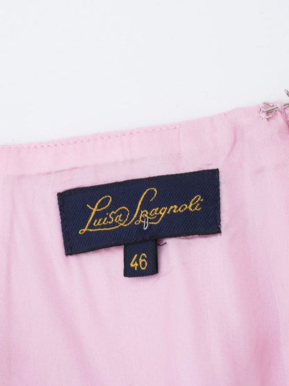 Excellent Luisa Spagnoli Pink Cotton Jacket Size L with Zipper