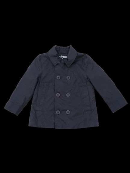 excellent dolce gabbana kids blue double-breasted coat size 4