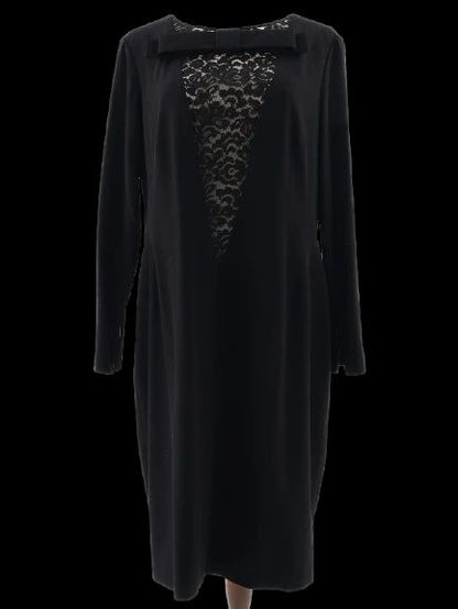 Excellent Paule KA Black Dress with Lace Panels Size XXL