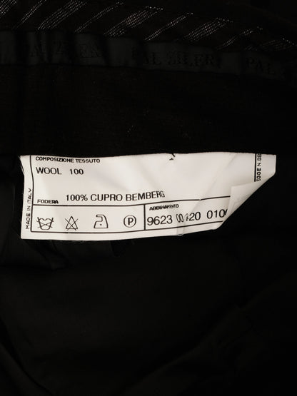 Excellent Pal Zileri Black Wool Trousers Men's Size M