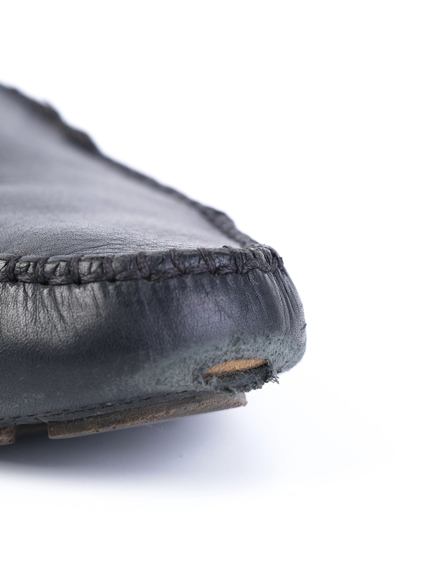 average john lobb black leather loafers size 42 for men