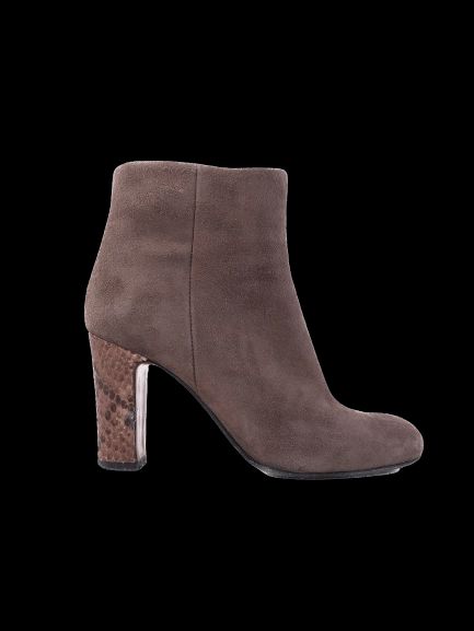 average marella orange genuine suede ankle boots size 37